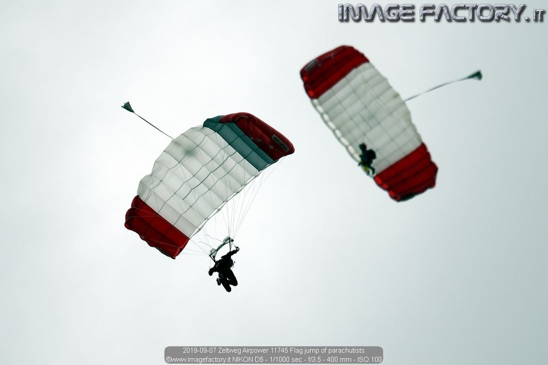 2019-09-07 Zeltweg Airpower 11745 Flag jump of parachutists.jpg